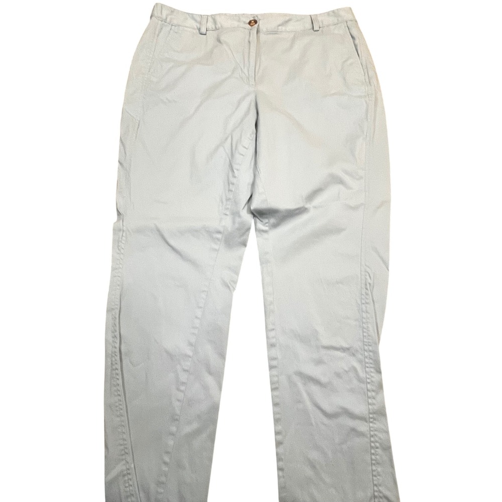 J. Jill Womens 16 Light‎ Blue Stretch Chino Pants Straight Leg Casual Workwear